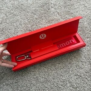Lululemon Pinnacle Membership Red Keychain Fob